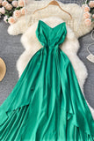 Cute A-Line Irregular Dresses, Green Fashion Dress HZ0429