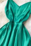 Cute A-Line Irregular Dresses, Green Fashion Dress HZ0429