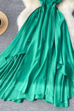 Cute A-Line Irregular Dresses, Green Fashion Dress HZ0429
