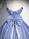 Beautiful Gradient-Color Glitter Sequins Prom Dresses, A-Line Princess Off-The-Shoulder Sleeveless Blue Formal Dresses HZ0429